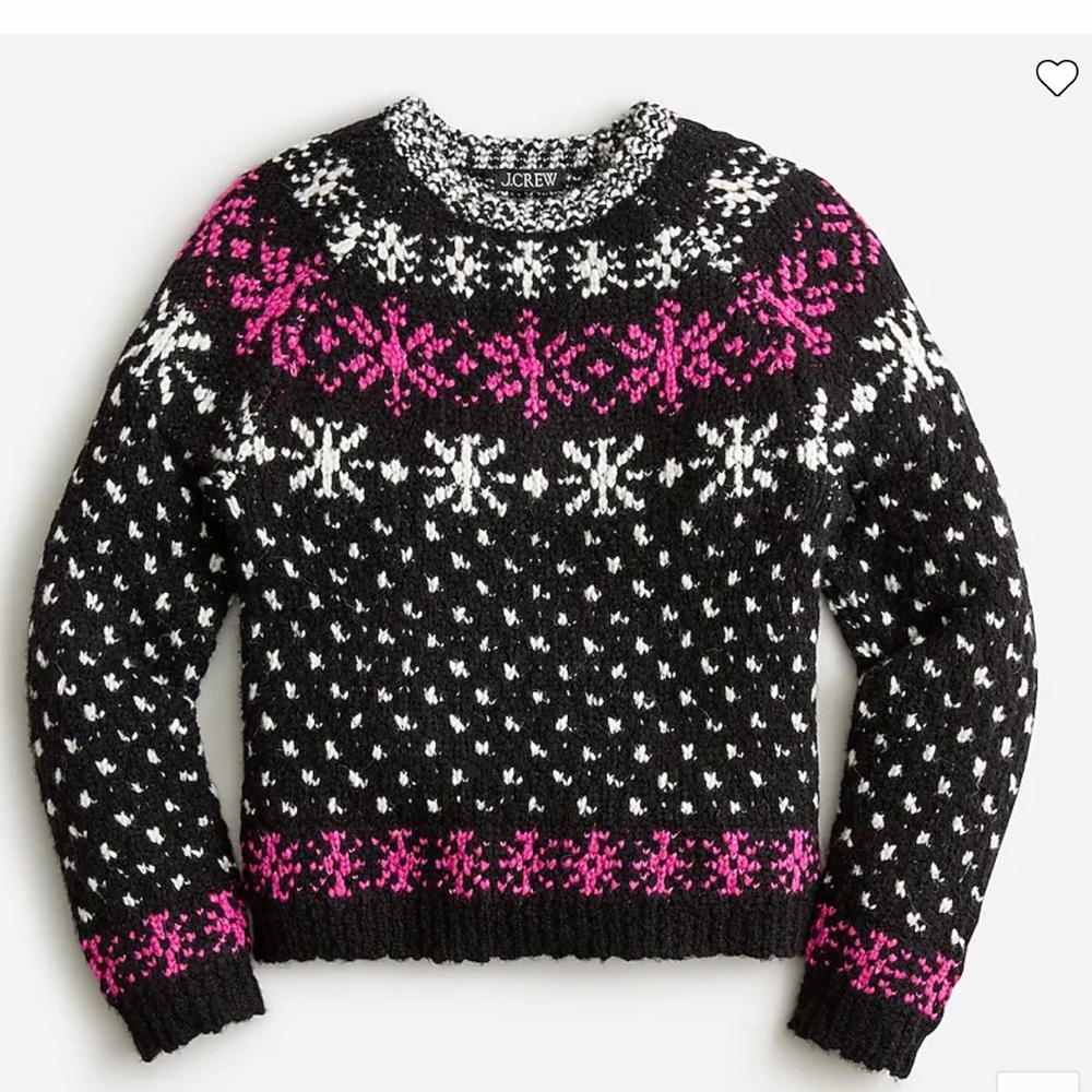 J.Crew Jacquard snowflake pullover sweater size Large